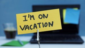 out of office on vacation