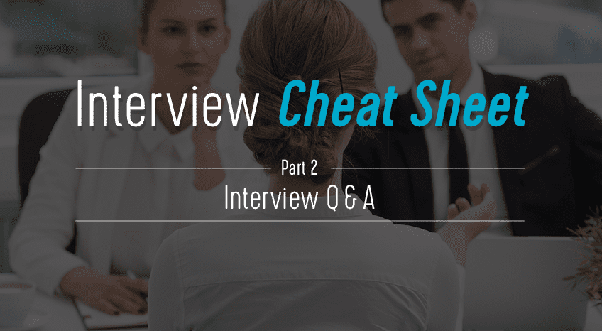 interview tips cheat sheet questions