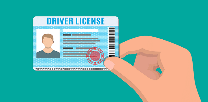 Lyft drivers license example