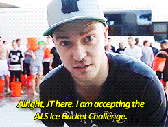 Justin timberlake ALS ice bucket