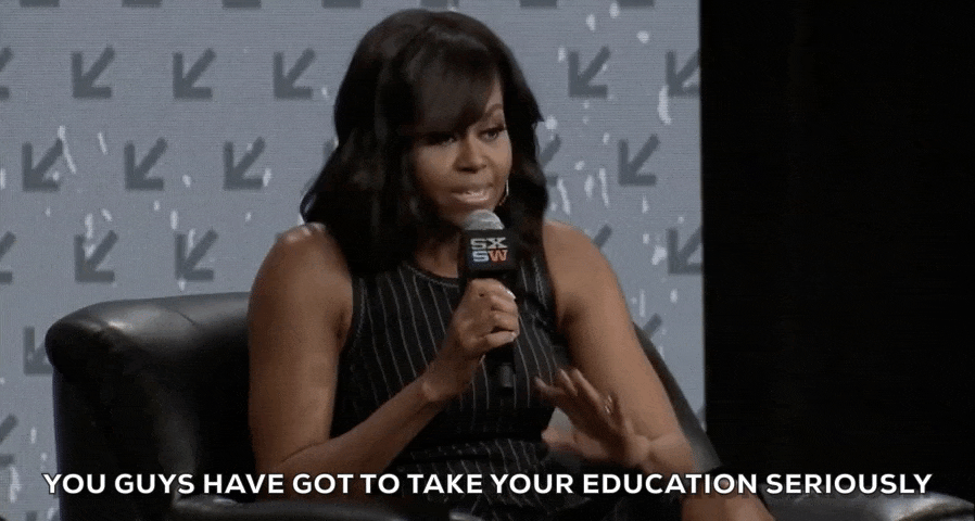 michelle obama education seriously